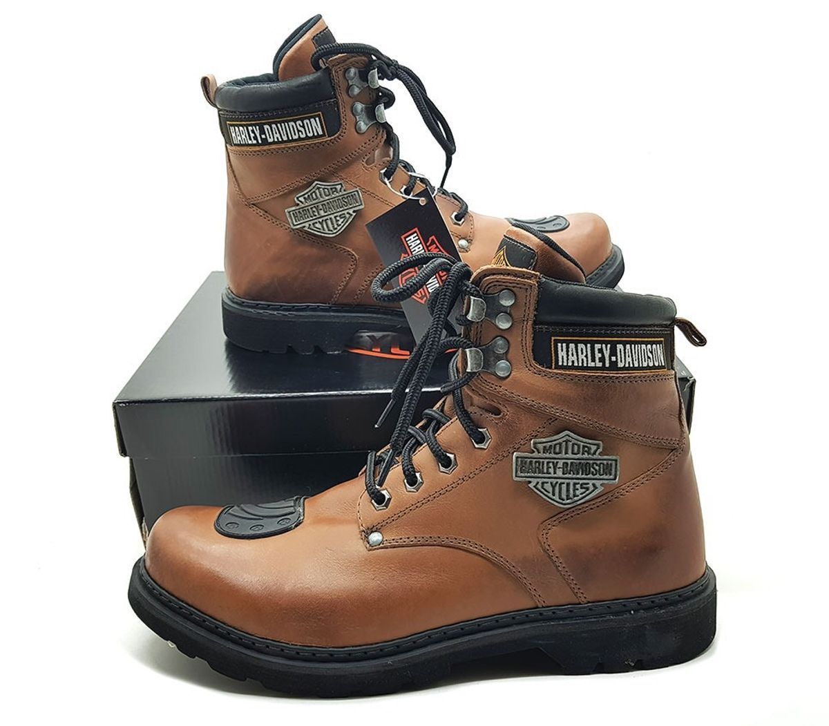 bota de couro harley davidson