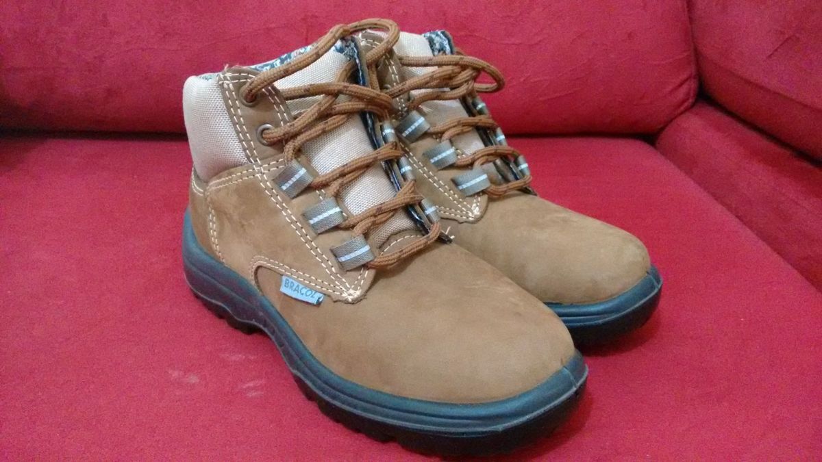 bota de segurança feminina bracol