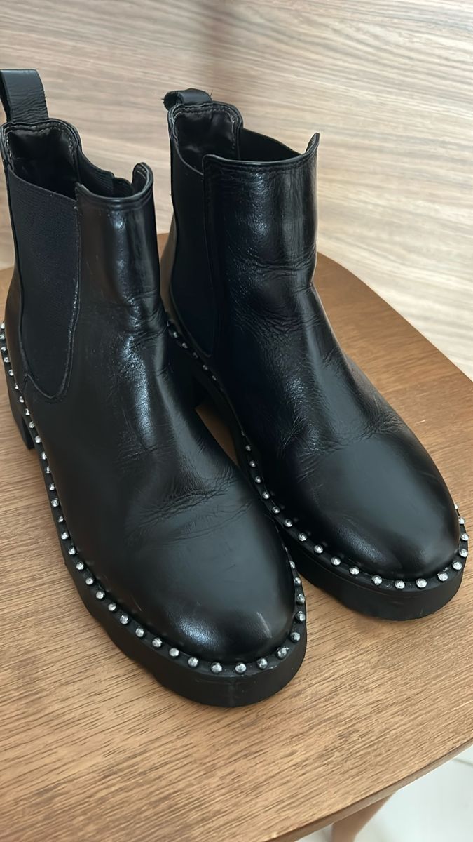 Bota em Couro Chelsea Corello Bota Feminina Corello Usado 101026318  enjoei