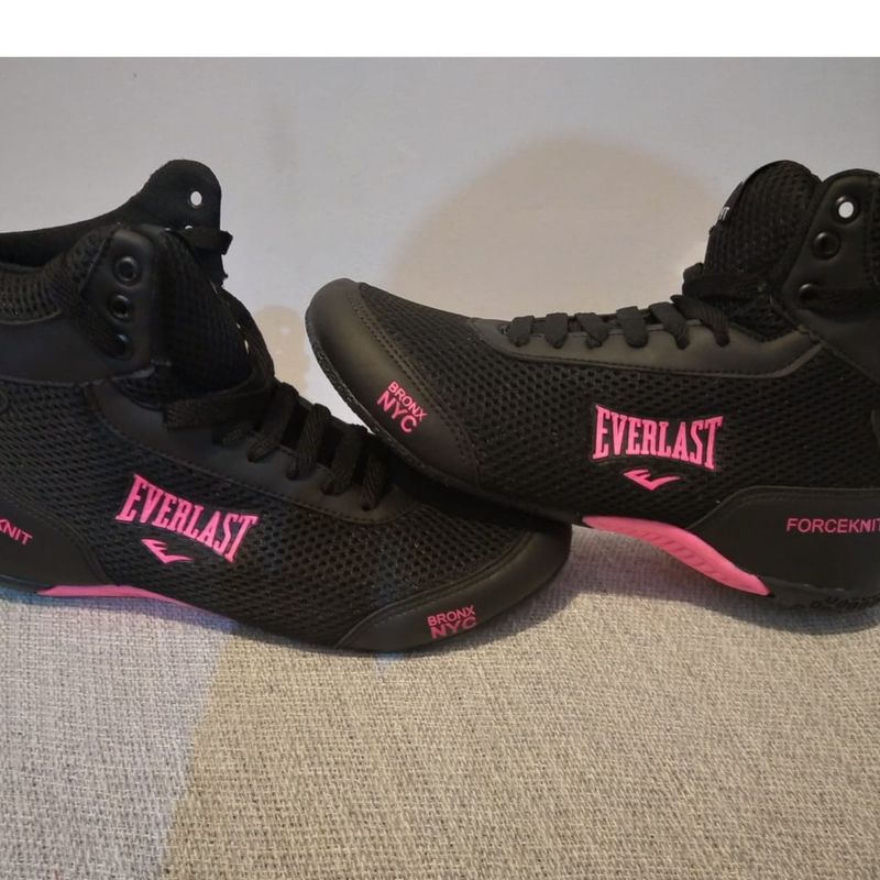 Bota Everlast Forceknit Preta Rosa 38/39