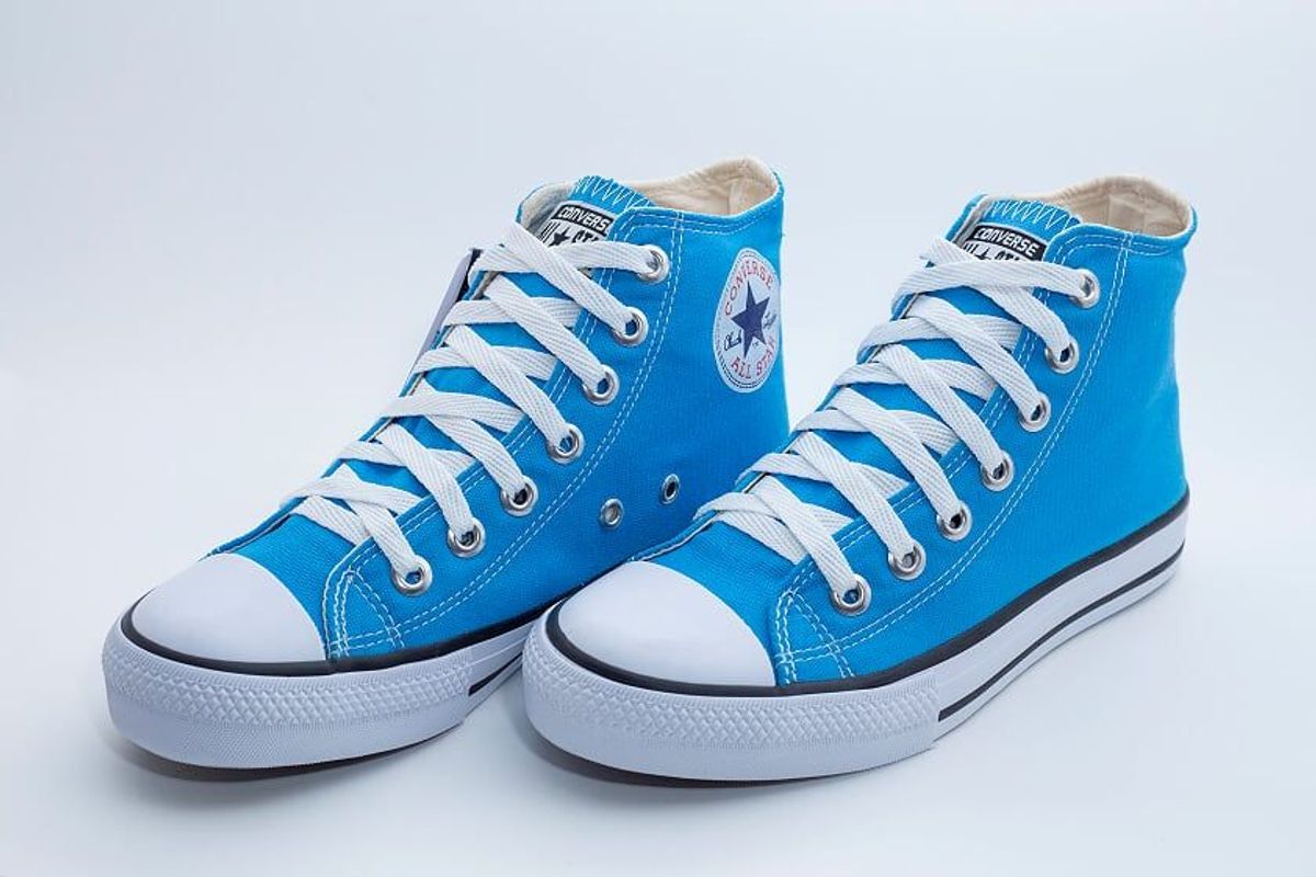 all star azul botinha