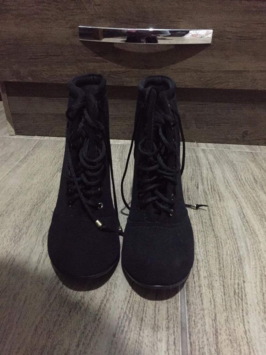 bota feminina coturno salto baixo