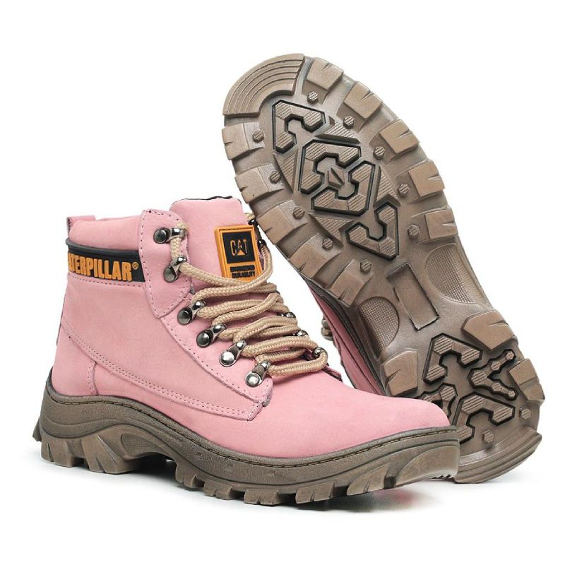 Bota Coturno Caterpillar Original Em Couro Rosa Feminina Cat Bota Feminina  Caterpillar Nunca Usado 57015733 Enjoei