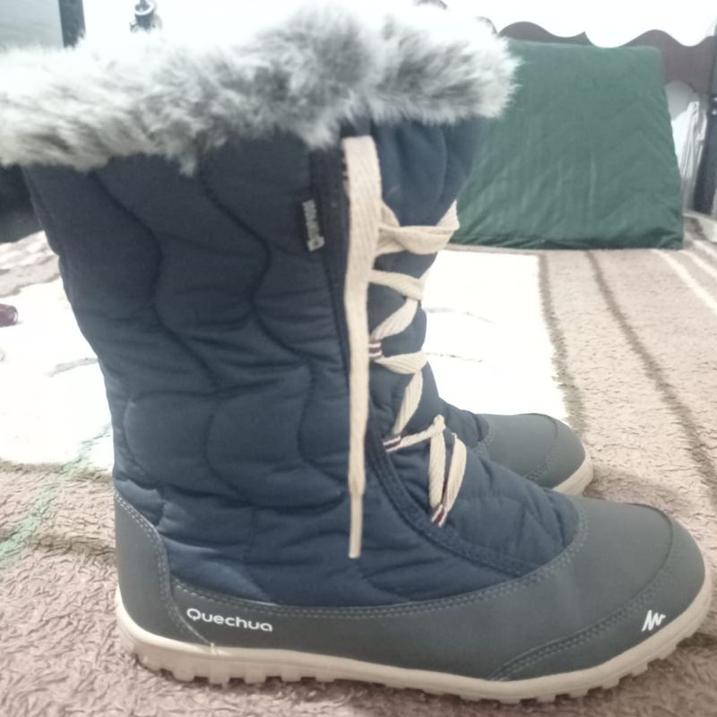 Bota feminina de trilha 2024 na neve impermeável sh500