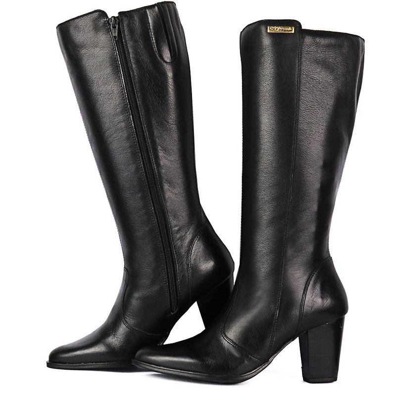 Bota Preta Cano Alto Feminina Bota Montaria Botas Femininas