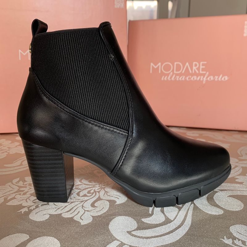 Bota cano curto modare elástico hot sale lateral feminina