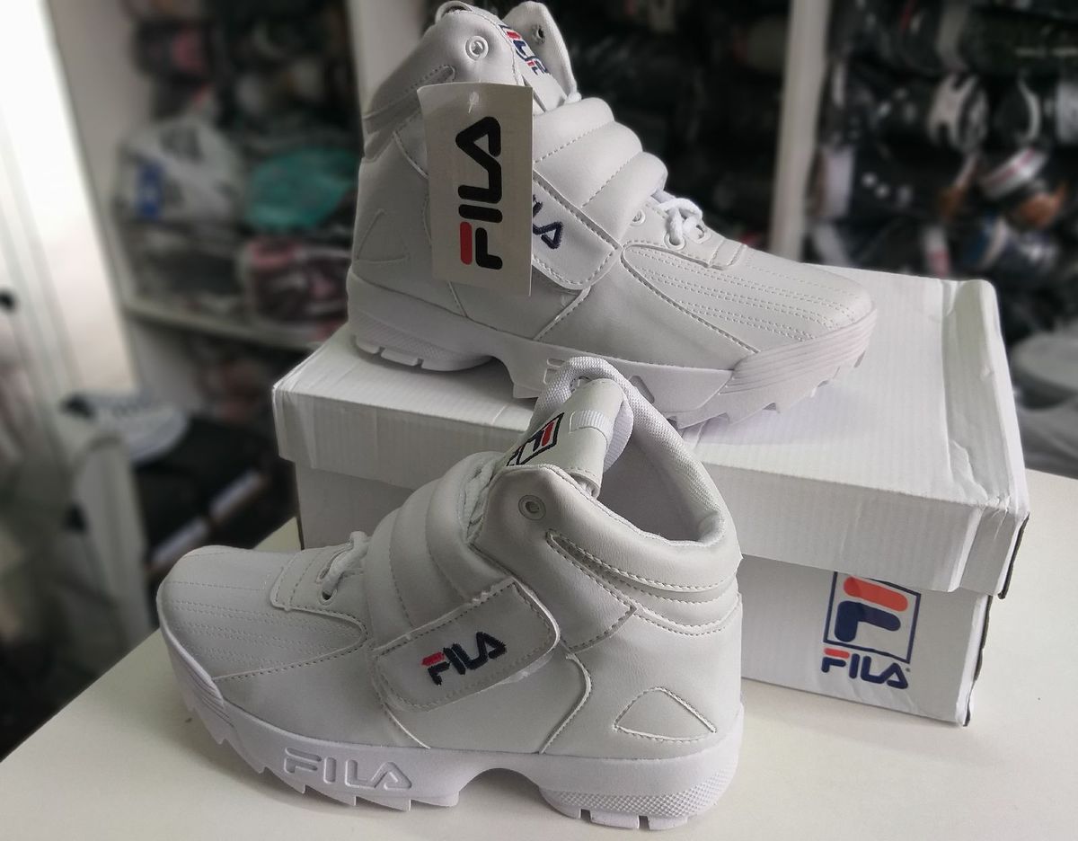 tenis branco alto fila