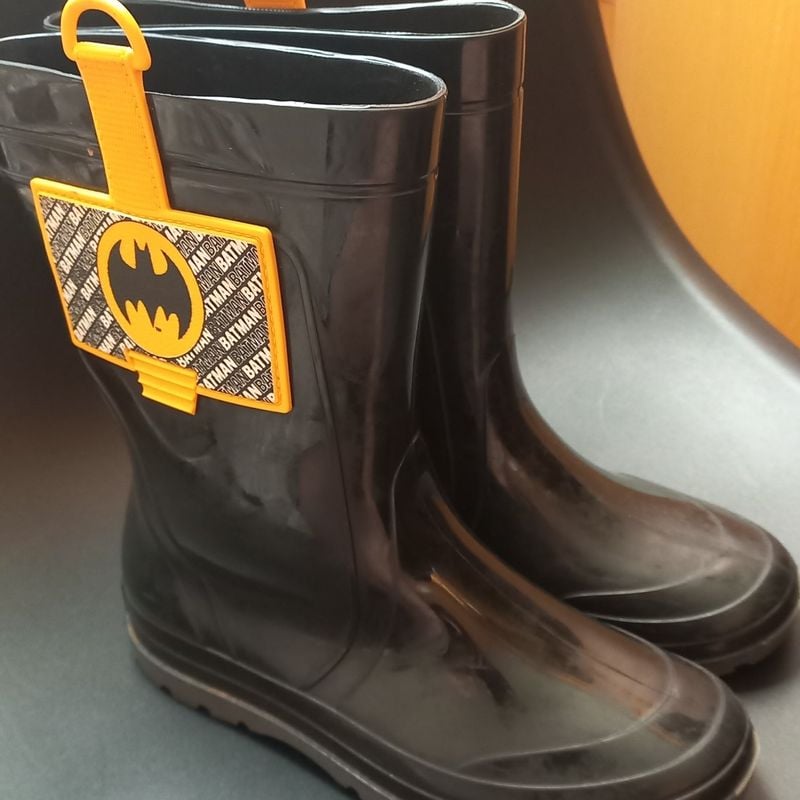 Bota Galocha Infantil Preta Batman Grendene Usado 105242826 enjoei