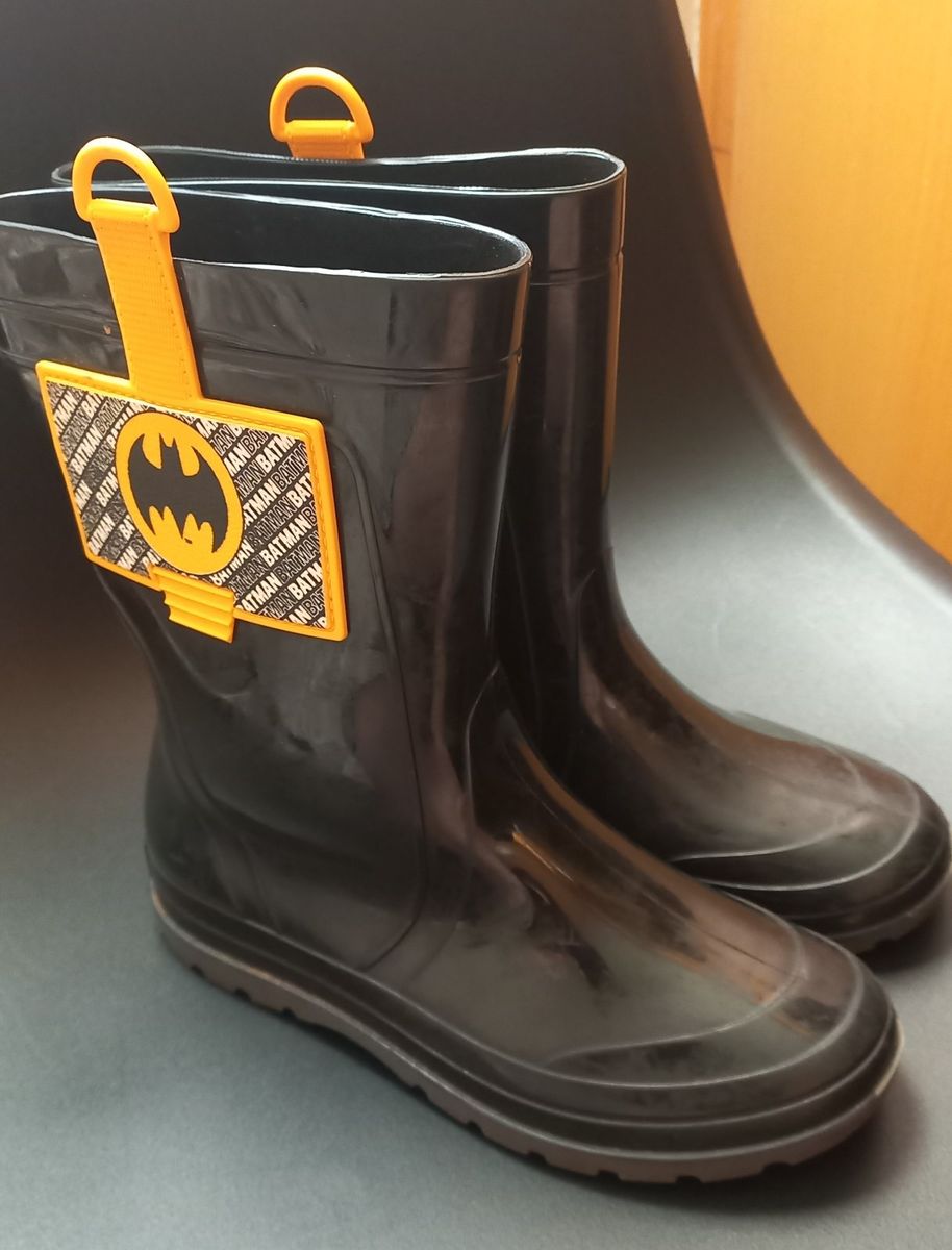 Bota Galocha Infantil Preta Batman Grendene Usado 105242826