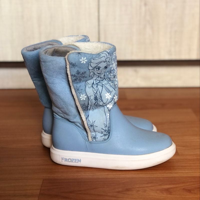 Bota Grendene Kids Infantil Azul Frozen Elsa Disney Grendene