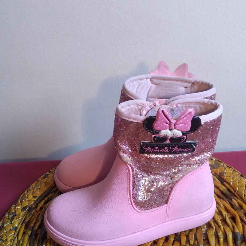 Bota infantil hot sale da minnie