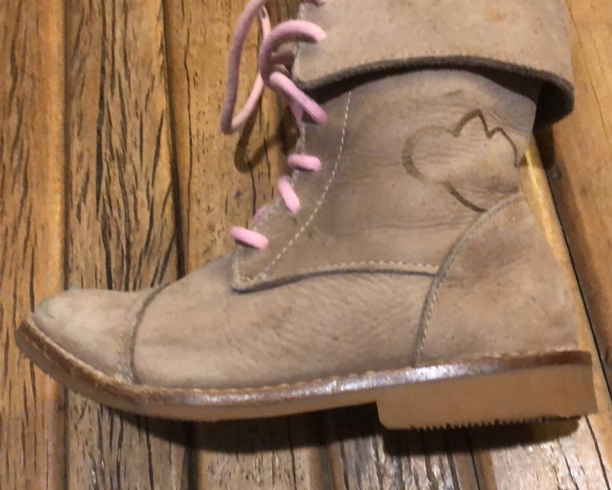 bota infantil de couro feminina