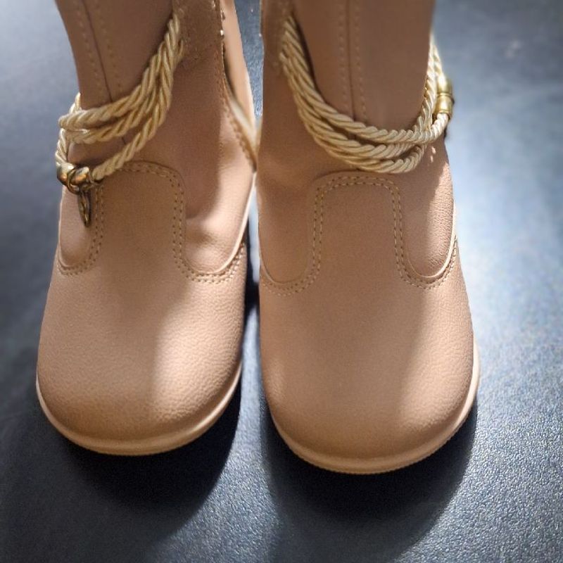 Bota Infantil Feminina Pingente Nude Club Happy Nude Tamanho
