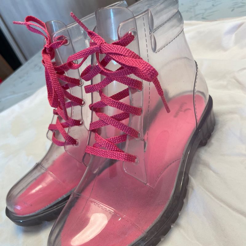 Bota Infantil Transparente Cano Alto Tamanho 33/34 Calçado Infantil para  Meninas Lu E Lua Usado 95266765 enjoei