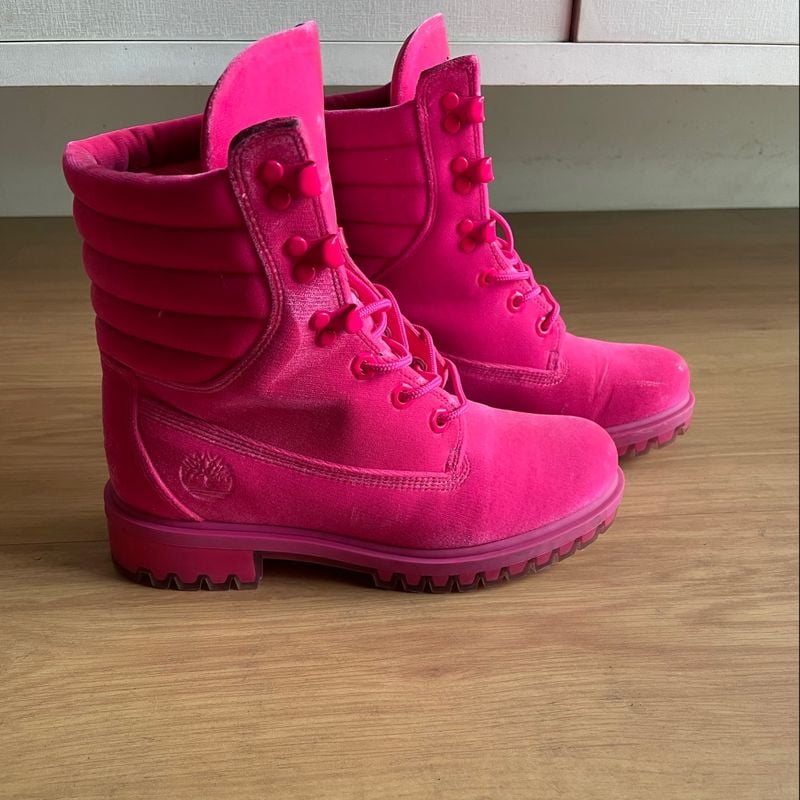 Bota timberland hot sale vermelha feminina