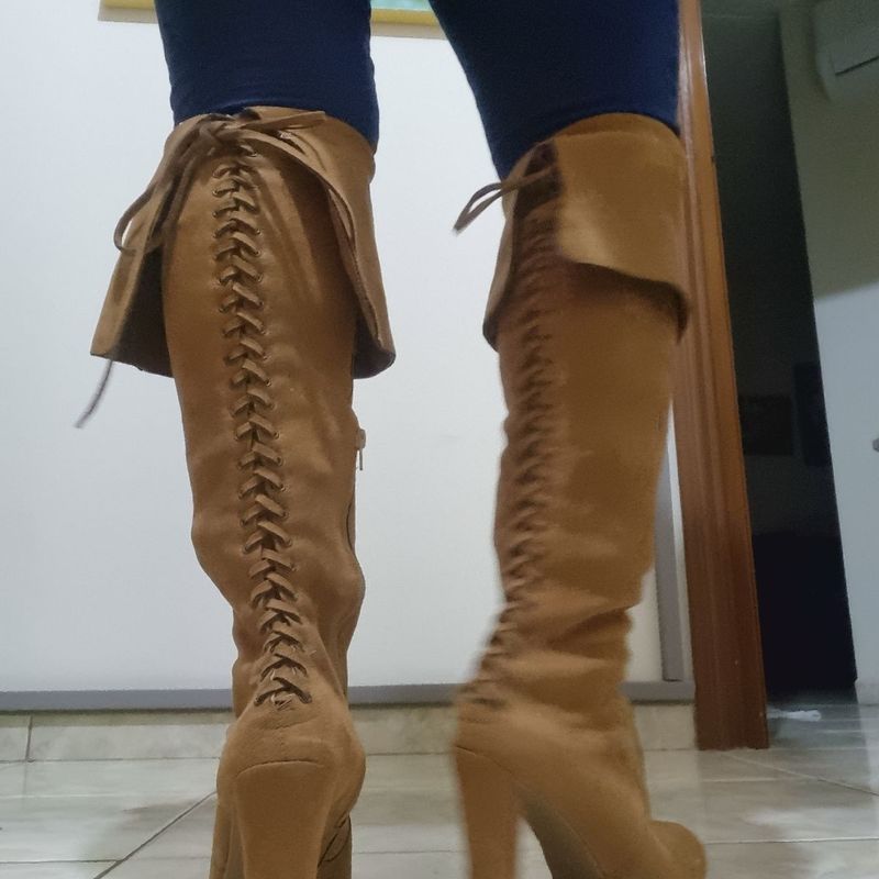 Bota longa hot sale camurça