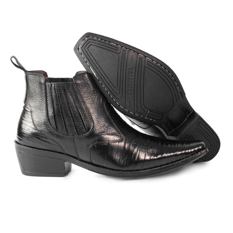 Bota de hot sale salto masculina