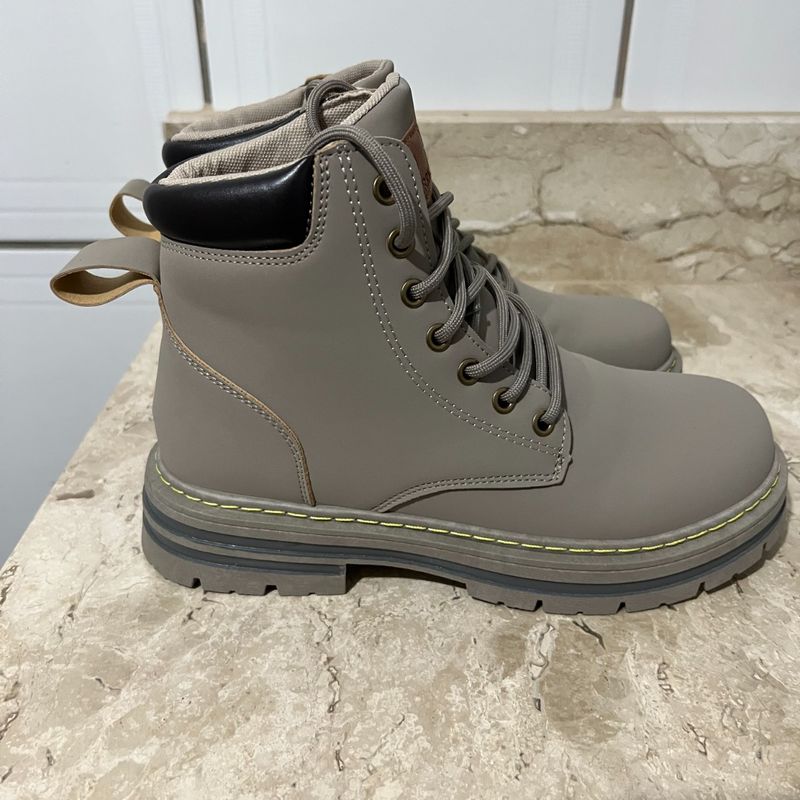 Bota couro sintetico store masculina