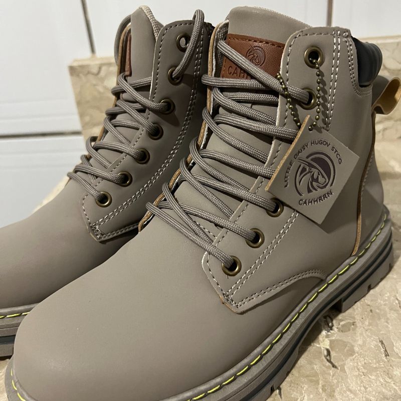 Bota masculina couro store sintético