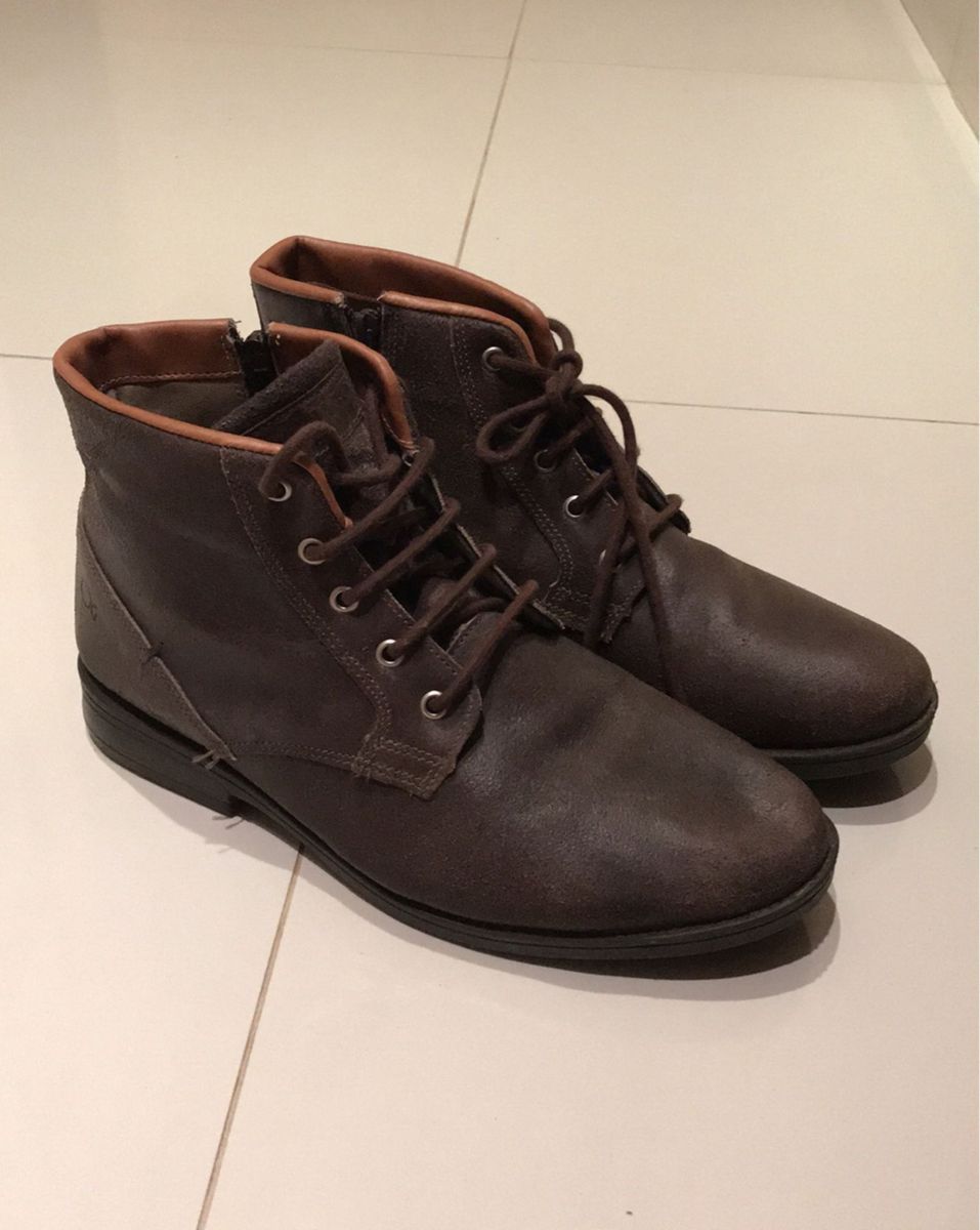 bota couro sintetico masculina