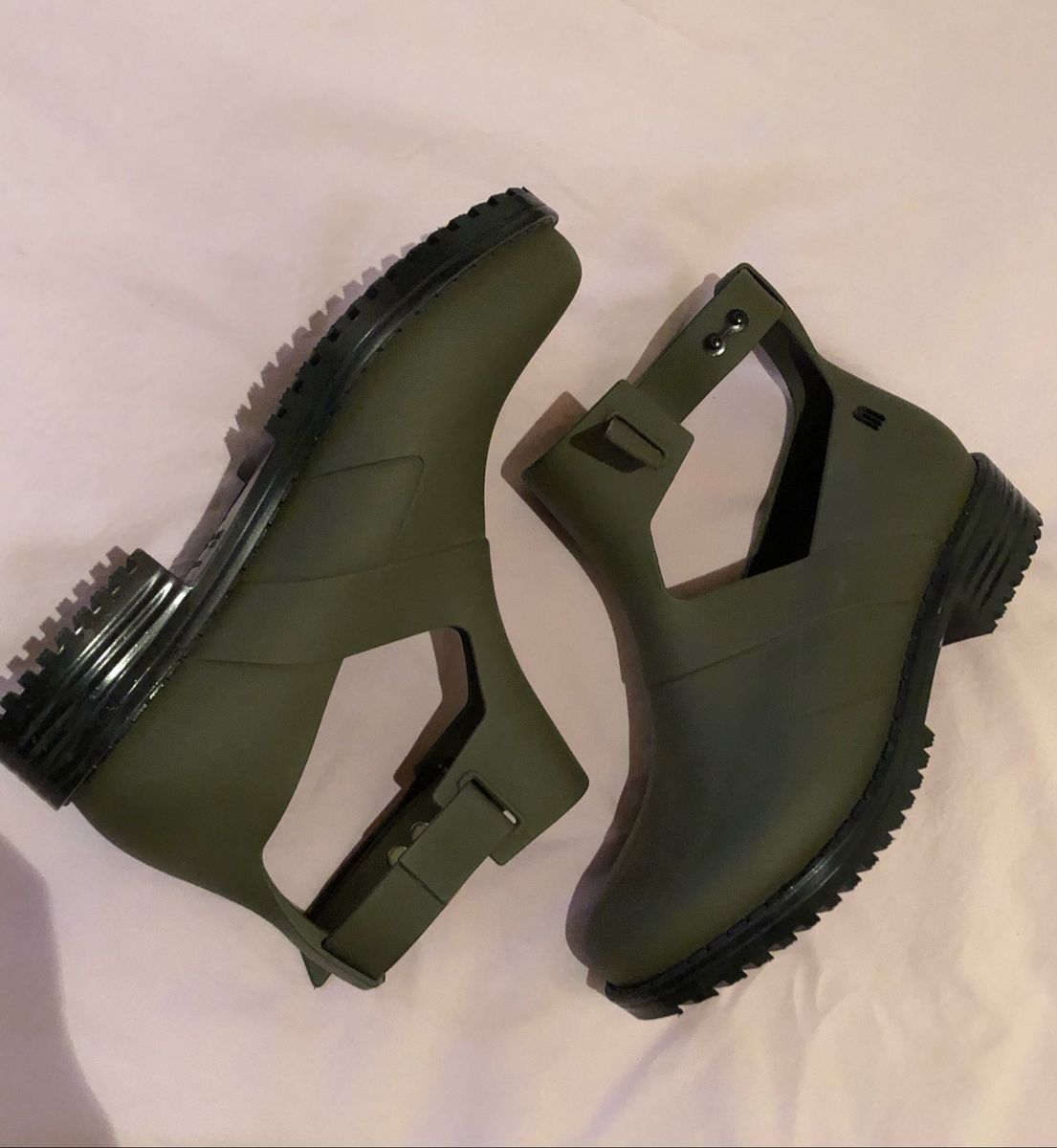 bota melissa verde militar