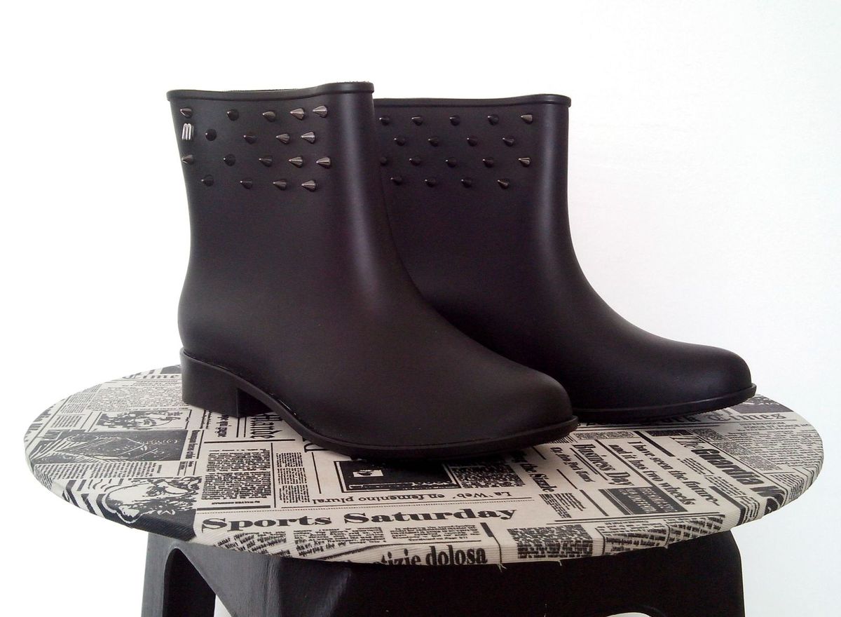Bottes Pailletées MELISSA Moon Dust Noir Argent - Taille US 5, Jamais Portées