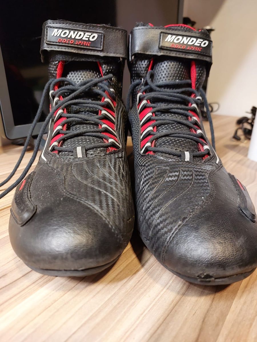 Bota Mondeo Moto Spirit Tech Preto Vermelho Mondeo Usado - Main Image