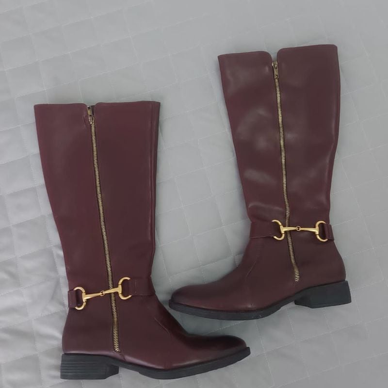 Bota Montaria Cano Alto Marrom Café Constance Constance Usado - Main Image