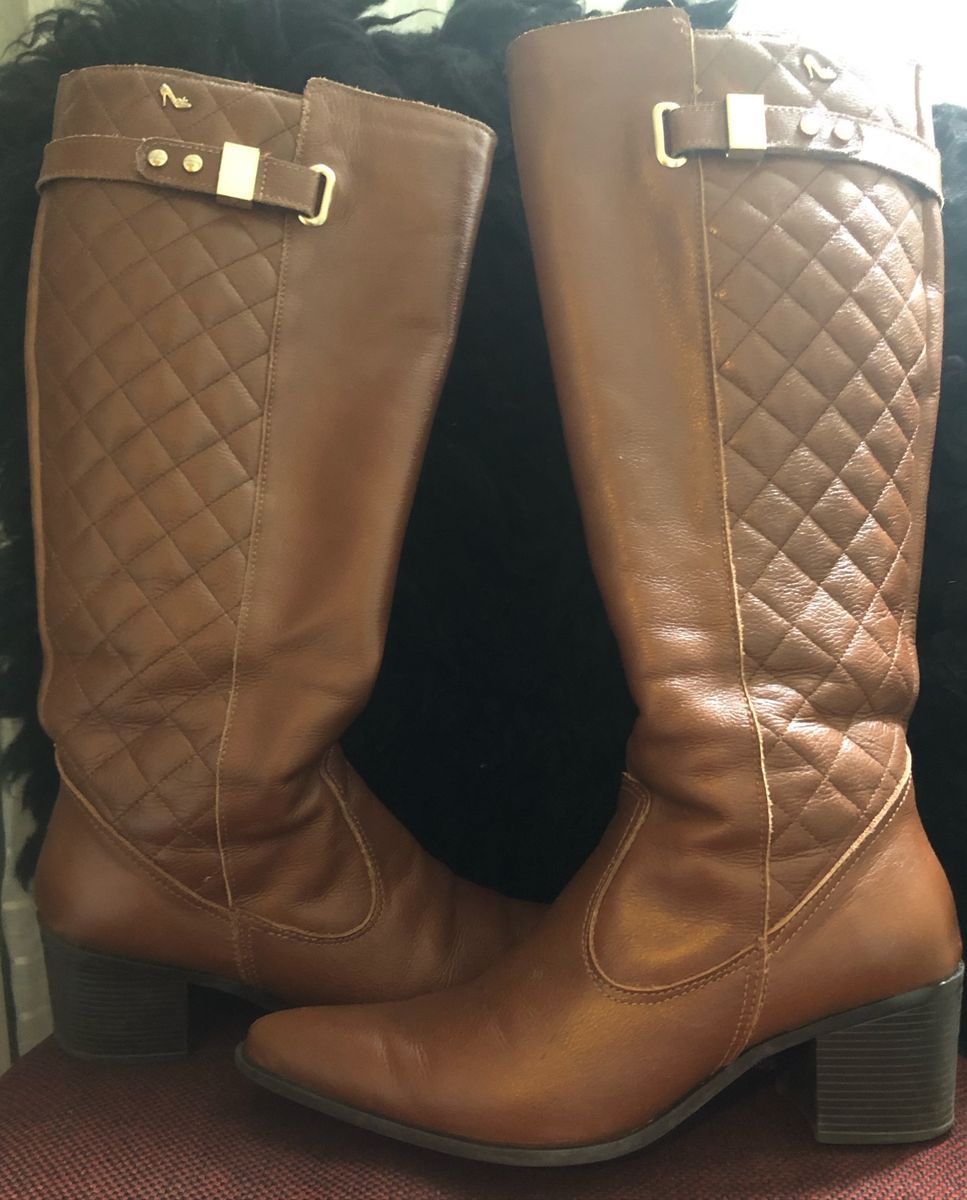 bota montaria couro caramelo