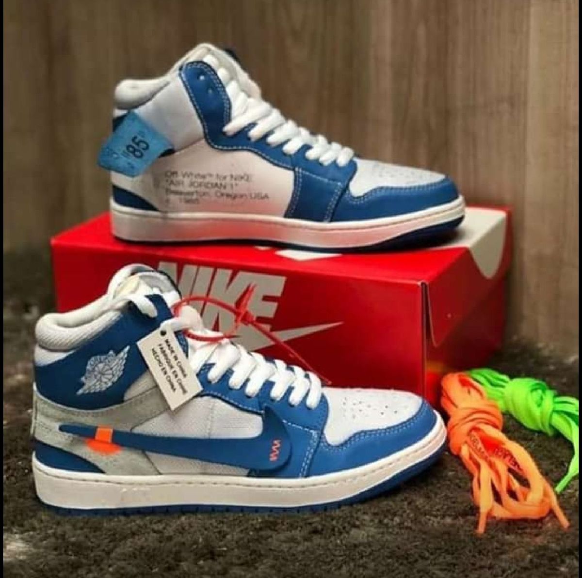 jordan 1 azul e branco