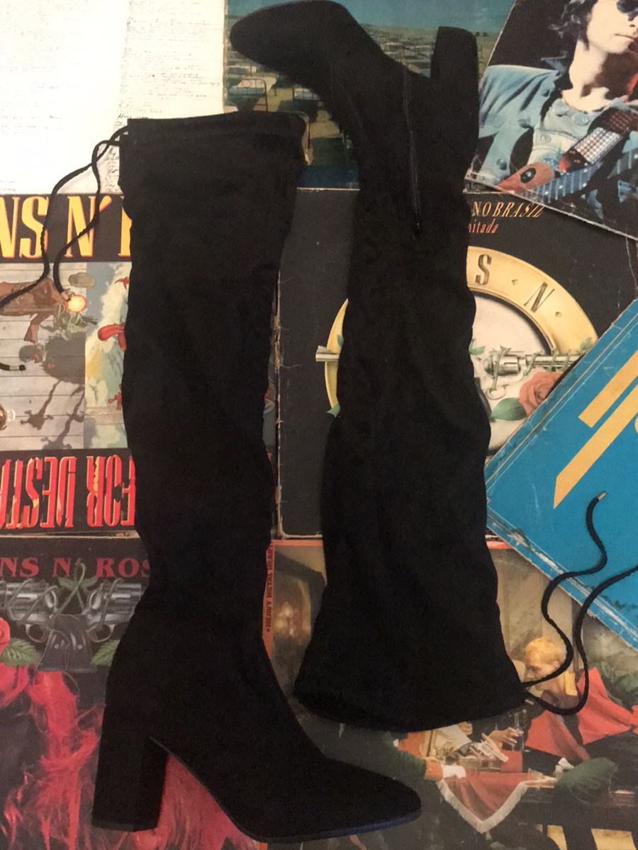 bota feminina over the knee renata mello