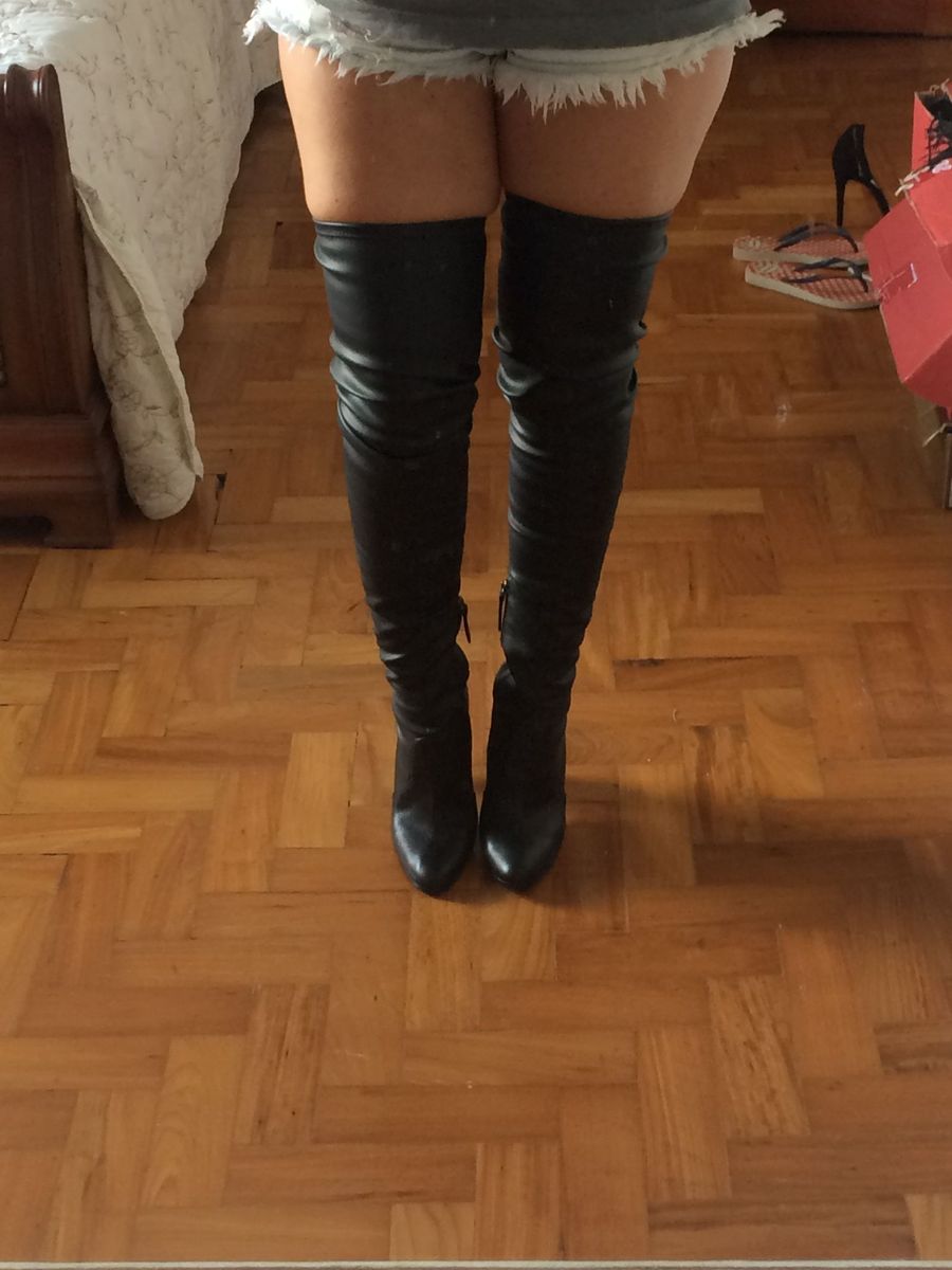 bota over the knee couro schutz