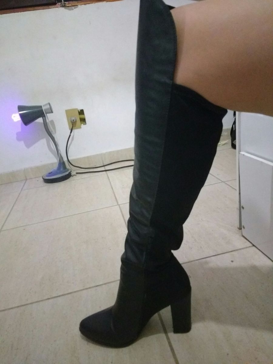 bota over the knee beira rio camurça