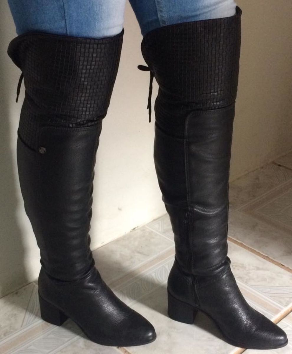 bota feminina over the knee bottero