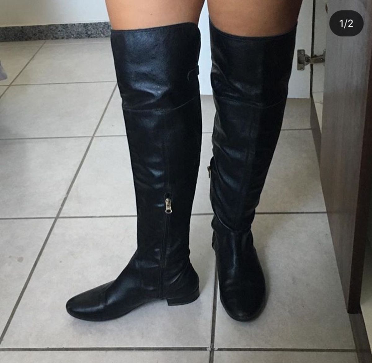 botas over the knee sem salto