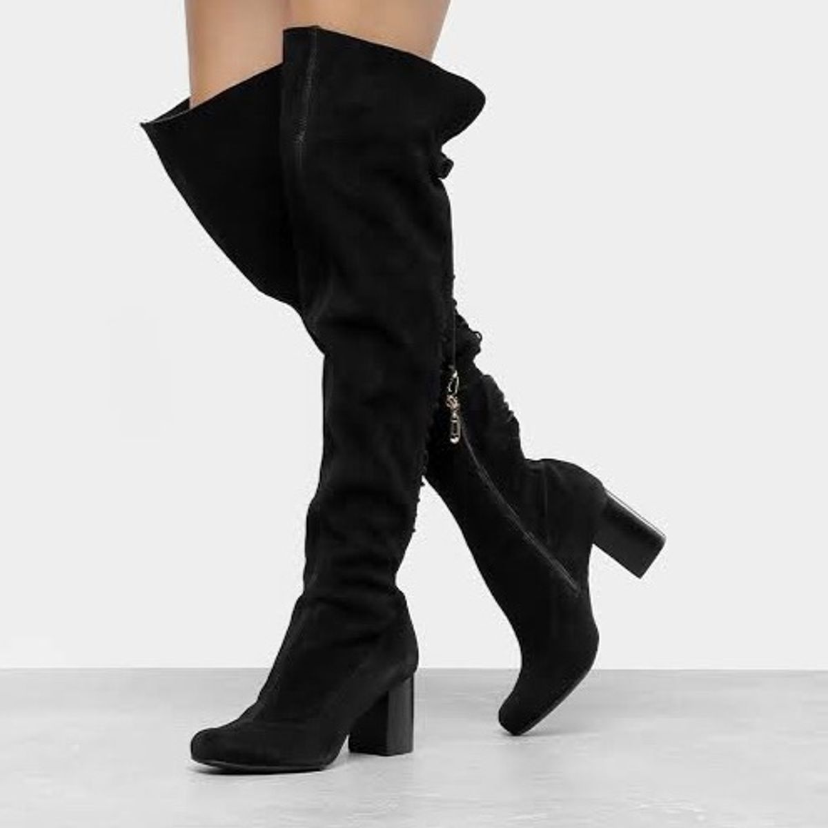 bota over the knee suede