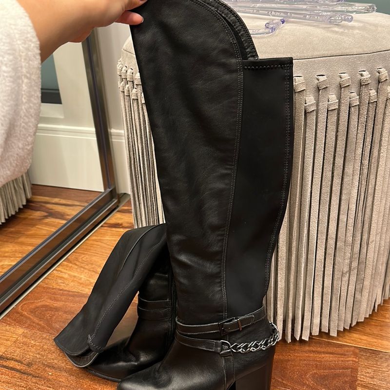 Knee Salto Fino Bota Over The Knee Ramarim Preta Bota Over The