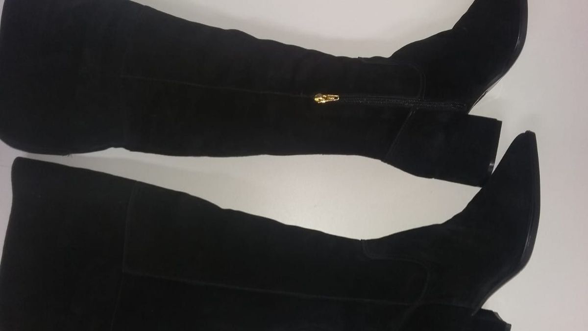 bota over preta salto baixo