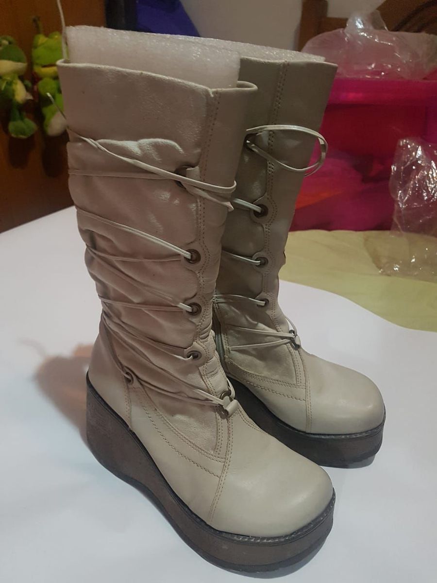 Bota Plataforma Tipo Coturno Ramarin | Bota Feminina Ramarim Usado