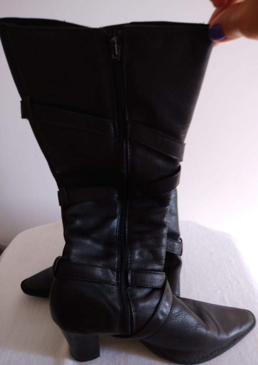 Bota Preta Cano Longo | Bota Feminina Trintee Usado 83015477 | enjoei