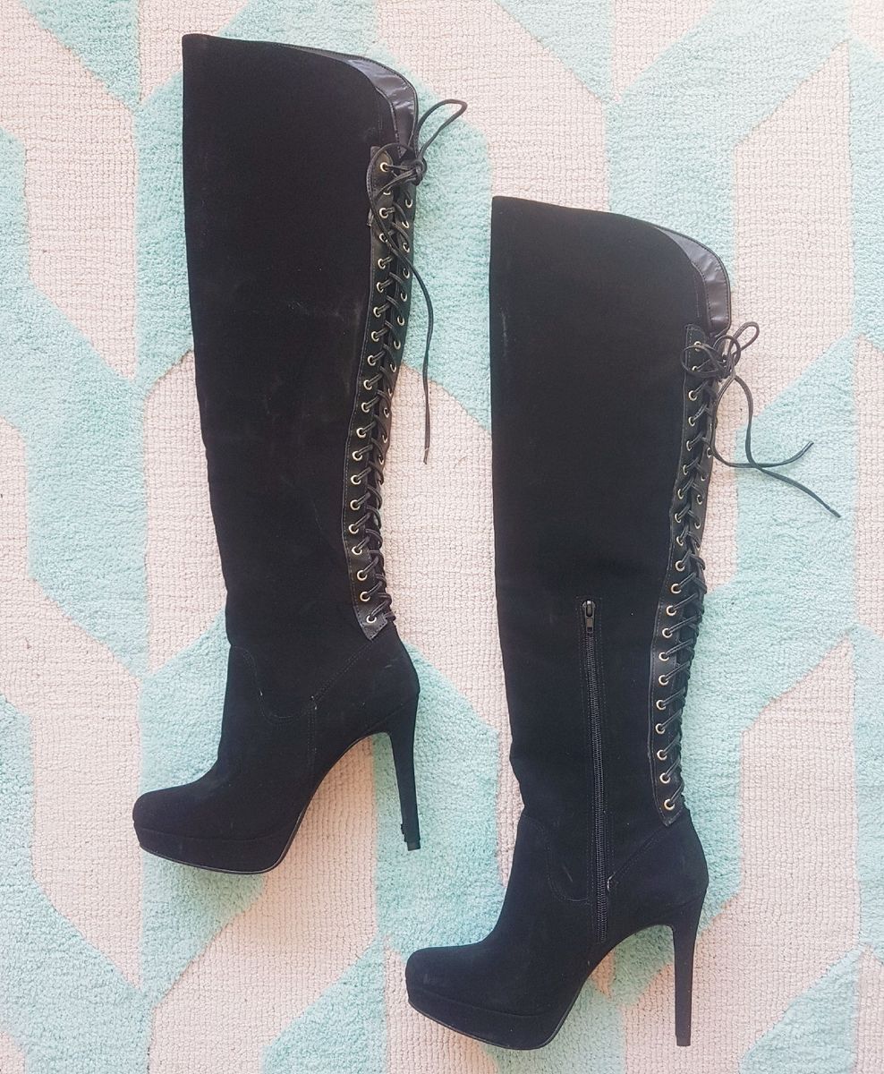 bota feminina over the knee via marte