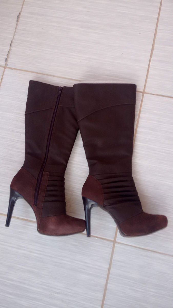 bota salto alto cano longo ramarim