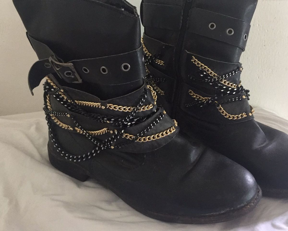 botas rock and roll femininas