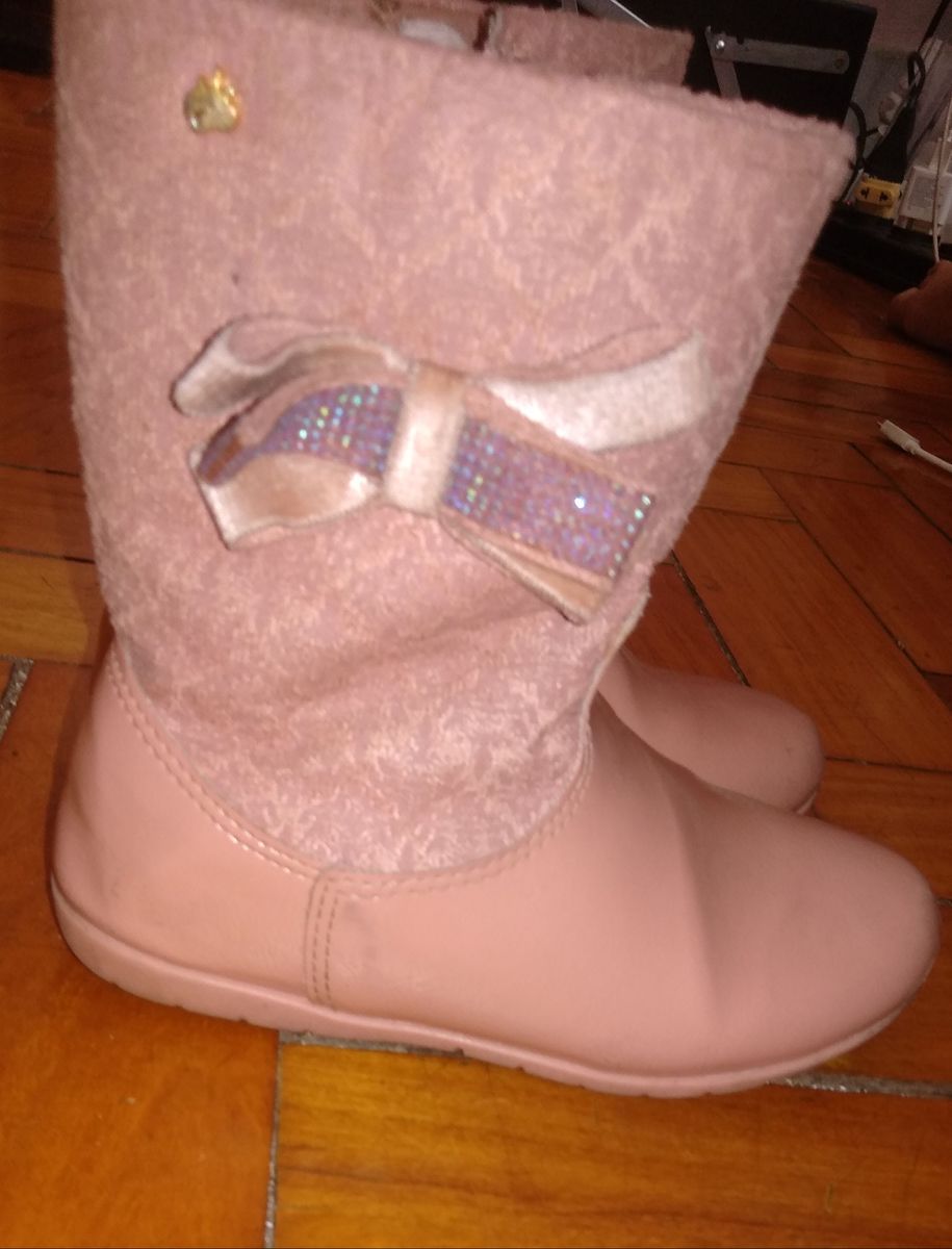 bota infantil pampili rosa