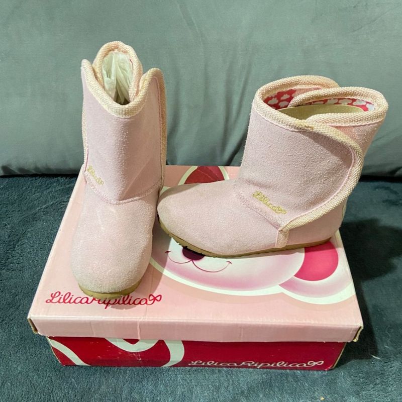 Bota infantil store rosa lilica ripilica