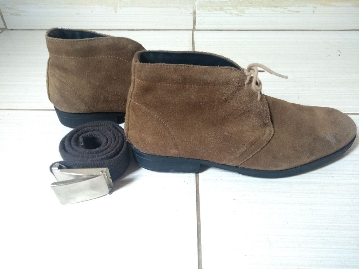 Bota salazari coturno cheap worker casual camurça