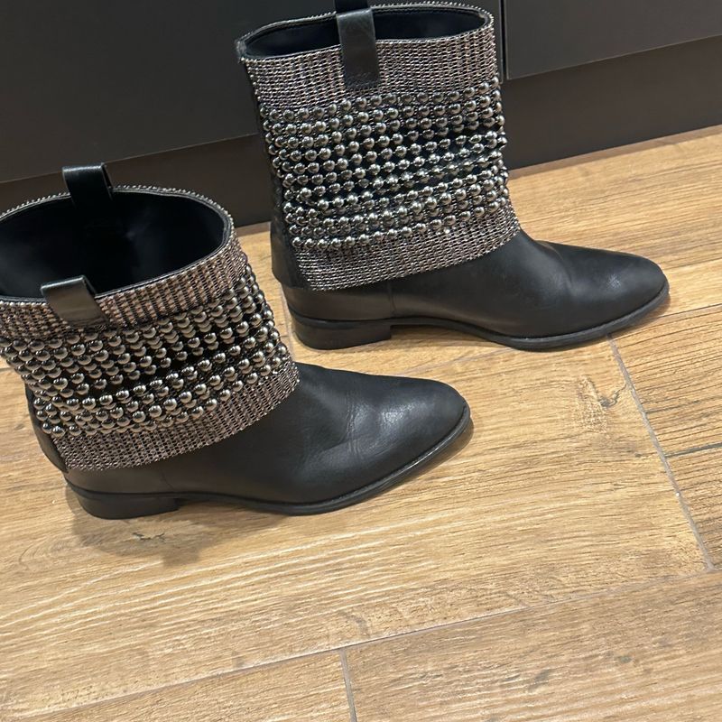 Bota Schutz Malha Prata Bota Feminina Schutz Usado 105764914 enjoei