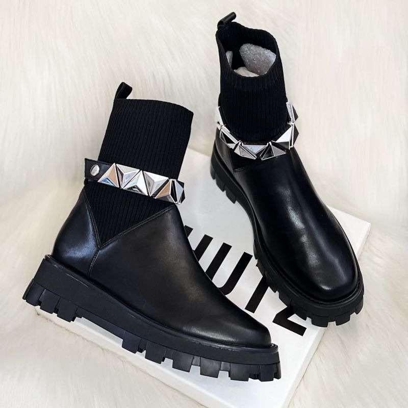 Bota Schutz Tratorada Salto Baixo Knit Preta Bota Feminina Schutz Nunca  Usado 96812651 enjoei