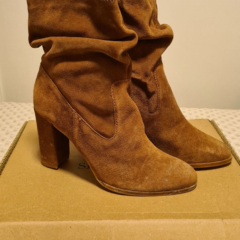 Bota Caramelo Botas Femininas 40 Bota Shoestock Nobuck Caramelo