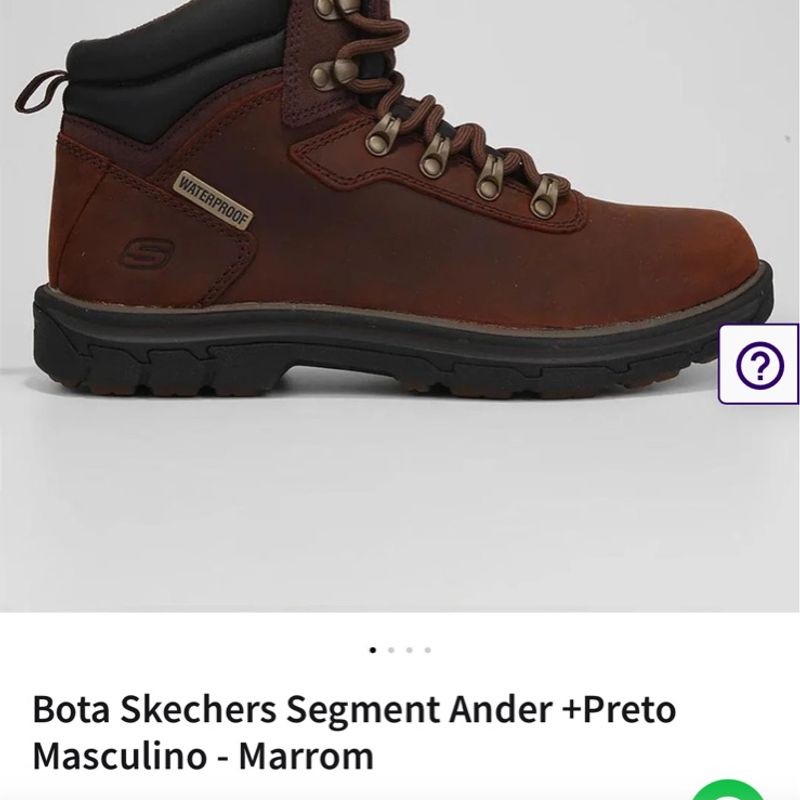 Bota Skechers Segment Ander Preto Masculino Cor Marrom Skechers Nunca Usado 107260940 enjoei